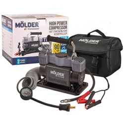 Купити Компресор автомобільний Molder 12В, 10 Атм, 90 л/хв із зажимами АКБ MA25300