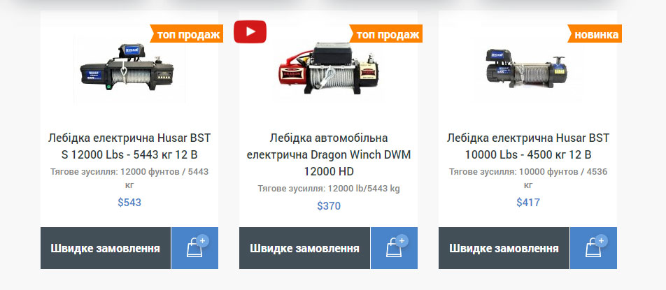 Найпопулярніші автомобільні лебідки