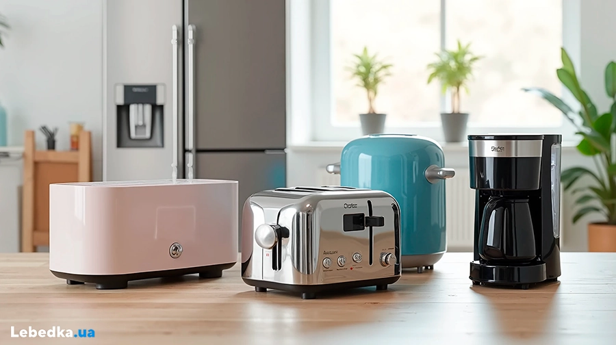 Современная кухня с дорогой техникой, защищенной стабилизатором напряжения от скачков сети 220В