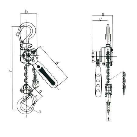 hsh-2-5.webp Схема габаритних розмірів міні-талі GET Winch HSH