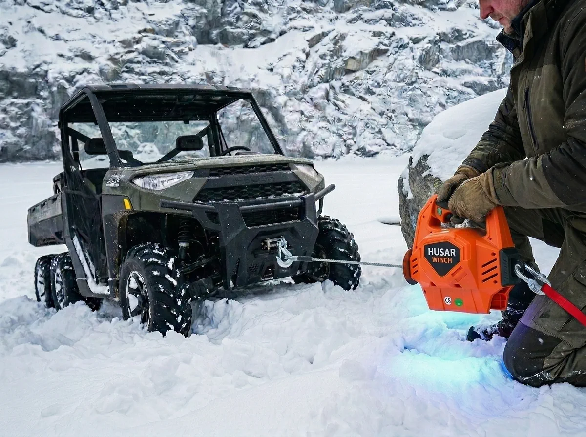 Лебедка аккумуляторная переносная Husar Winch 1000 lbs Купить лебедку аккумуляторную переносную Husar Winch 1000 lbs